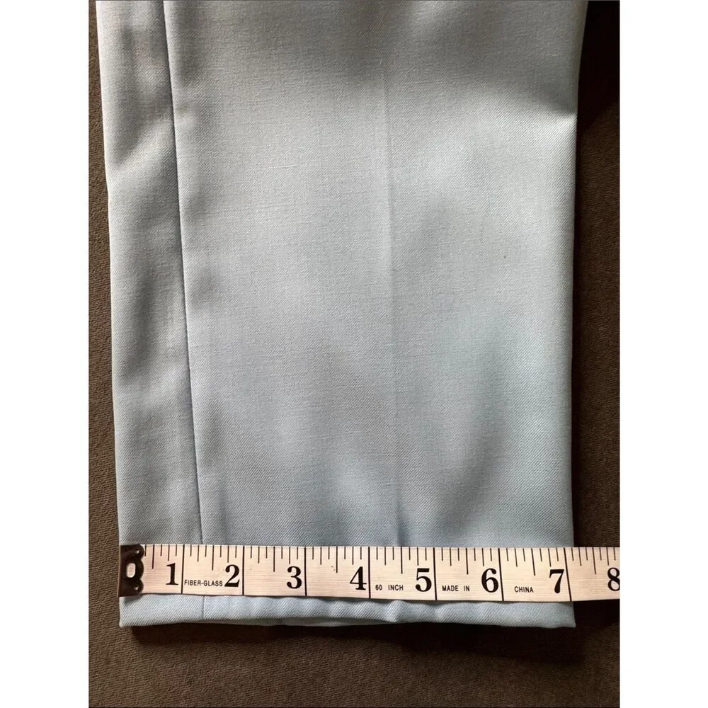 Men’s Pale Blue 2 Piece Suit Single Breasted 2 Button 36 Jacket 32 Pants NEW